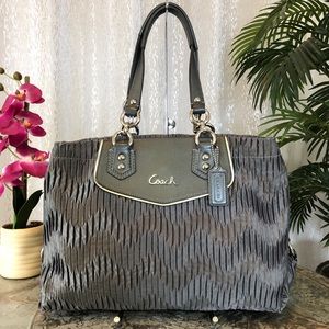 Coach Ashley Gathered Satchel F20050 Gray